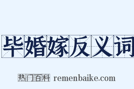 毕婚嫁反义词是什么意思的图片